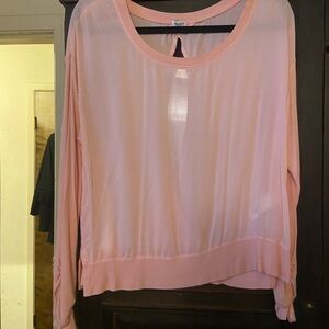Splendid Light Pink Sheer Blouse